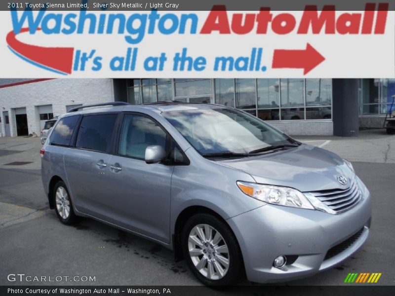 Silver Sky Metallic / Light Gray 2011 Toyota Sienna Limited