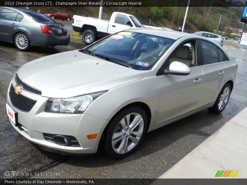 Champagne Silver Metallic / Cocoa/Light Neutral 2013 Chevrolet Cruze LTZ