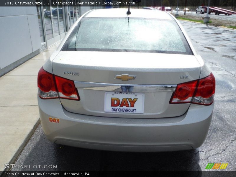 Champagne Silver Metallic / Cocoa/Light Neutral 2013 Chevrolet Cruze LTZ
