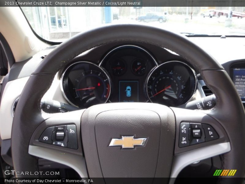 Champagne Silver Metallic / Cocoa/Light Neutral 2013 Chevrolet Cruze LTZ