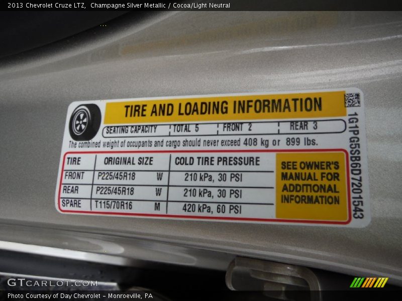 Champagne Silver Metallic / Cocoa/Light Neutral 2013 Chevrolet Cruze LTZ