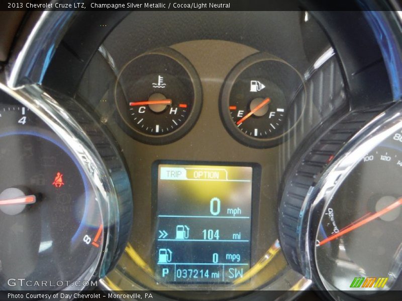 Champagne Silver Metallic / Cocoa/Light Neutral 2013 Chevrolet Cruze LTZ