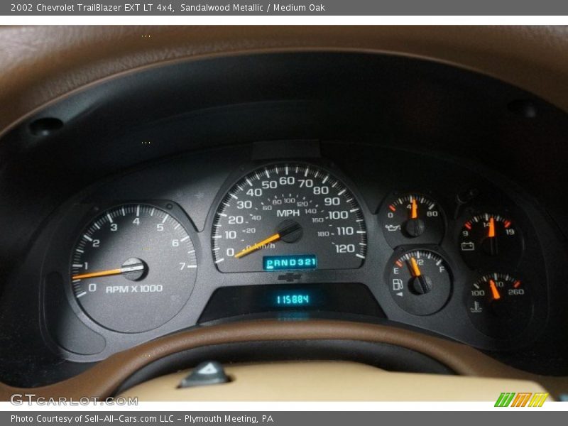 Sandalwood Metallic / Medium Oak 2002 Chevrolet TrailBlazer EXT LT 4x4