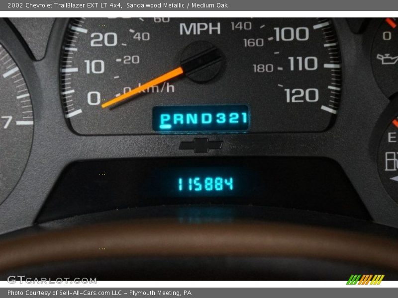 Sandalwood Metallic / Medium Oak 2002 Chevrolet TrailBlazer EXT LT 4x4