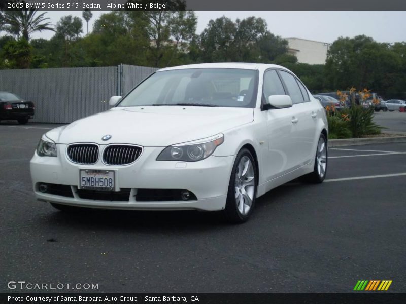 Alpine White / Beige 2005 BMW 5 Series 545i Sedan