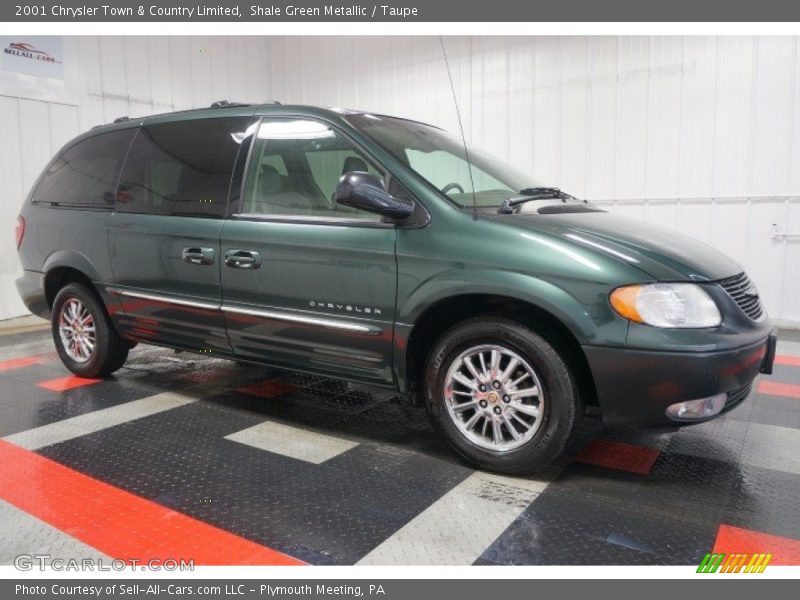 Shale Green Metallic / Taupe 2001 Chrysler Town & Country Limited