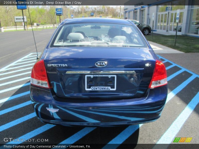 Deep Ocean Blue / Gray 2008 Kia Spectra EX Sedan