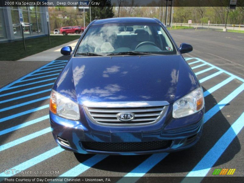 Deep Ocean Blue / Gray 2008 Kia Spectra EX Sedan