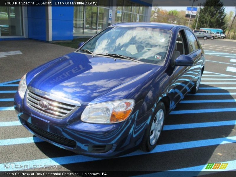 Deep Ocean Blue / Gray 2008 Kia Spectra EX Sedan