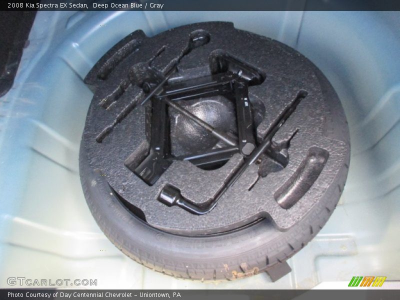 Deep Ocean Blue / Gray 2008 Kia Spectra EX Sedan