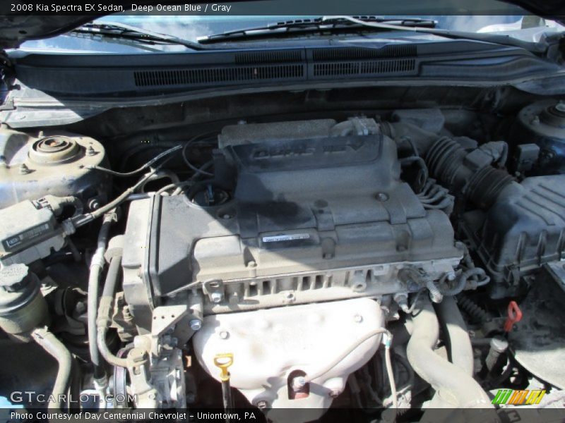 Deep Ocean Blue / Gray 2008 Kia Spectra EX Sedan