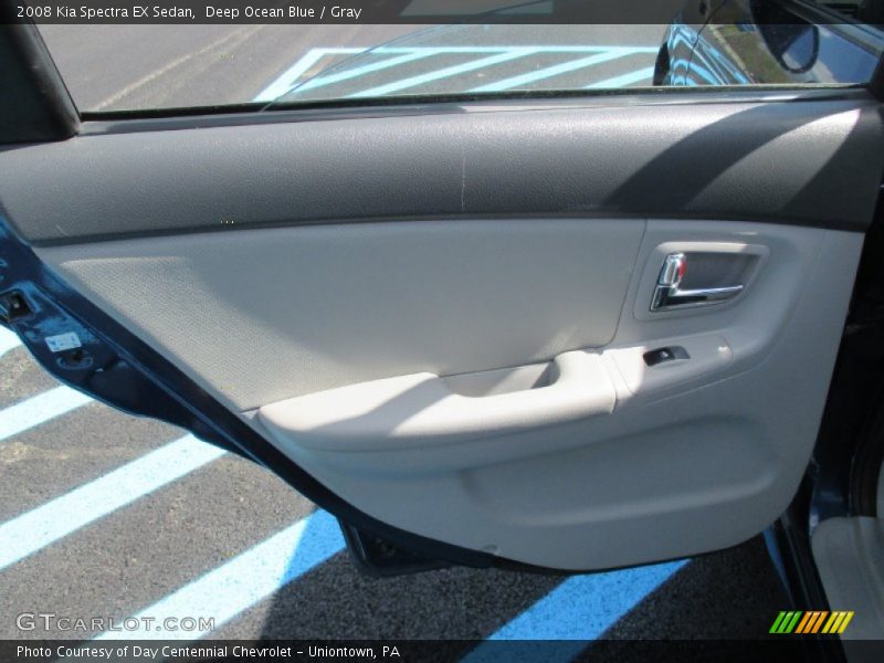 Deep Ocean Blue / Gray 2008 Kia Spectra EX Sedan