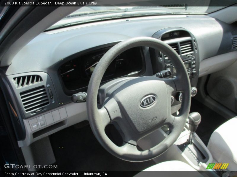 Deep Ocean Blue / Gray 2008 Kia Spectra EX Sedan