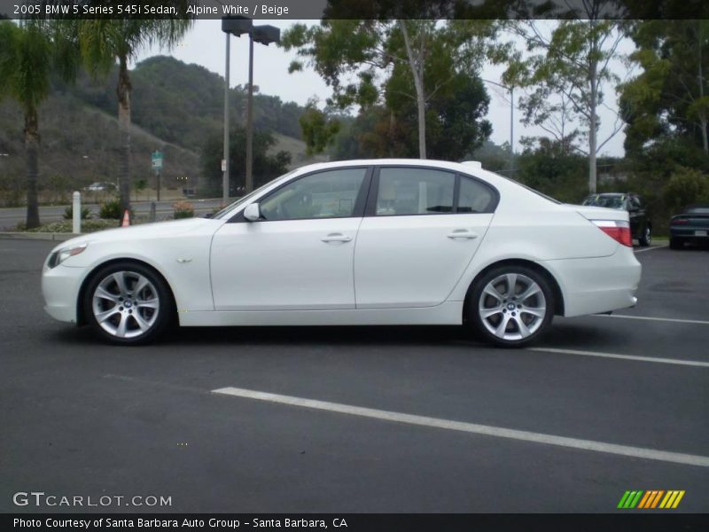 Alpine White / Beige 2005 BMW 5 Series 545i Sedan