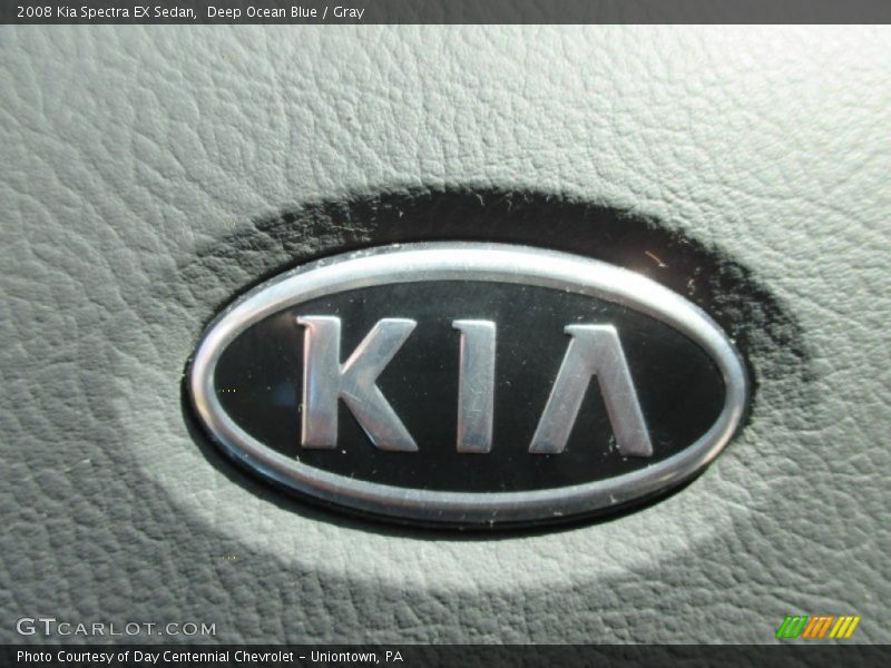 Deep Ocean Blue / Gray 2008 Kia Spectra EX Sedan
