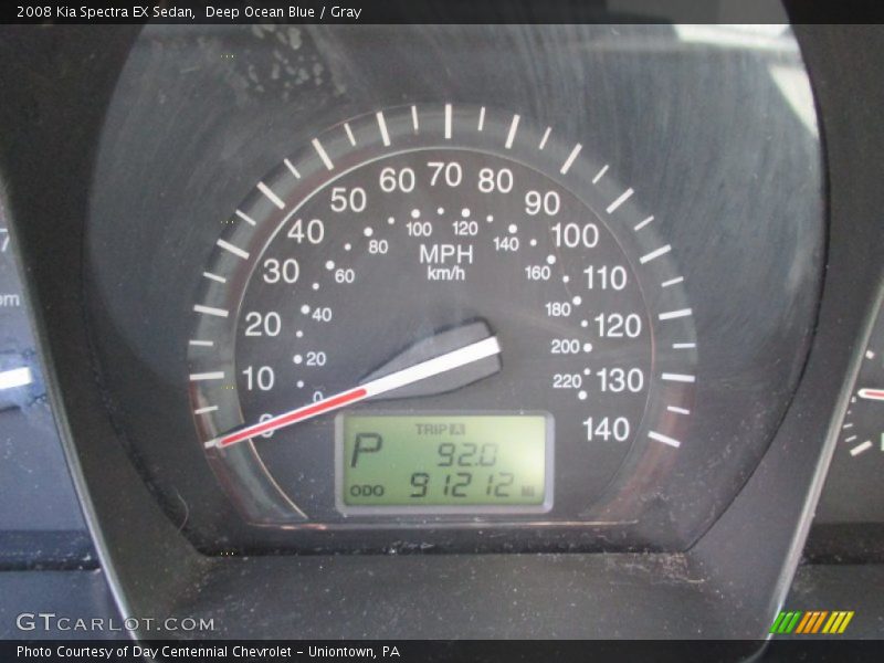 Deep Ocean Blue / Gray 2008 Kia Spectra EX Sedan