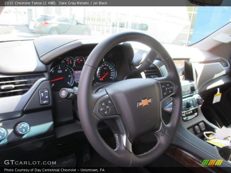 Slate Gray Metallic / Jet Black 2015 Chevrolet Tahoe LS 4WD