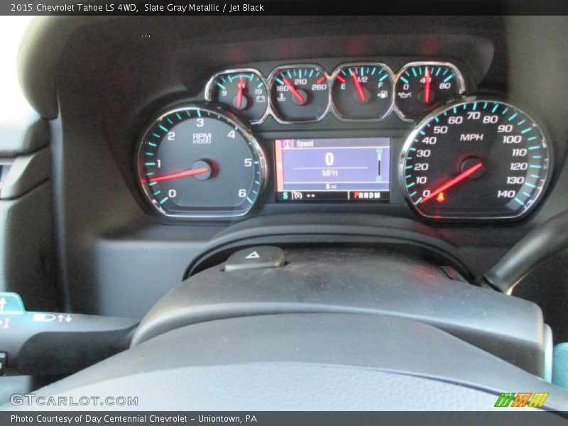 Slate Gray Metallic / Jet Black 2015 Chevrolet Tahoe LS 4WD