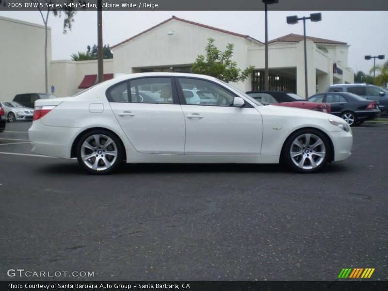 Alpine White / Beige 2005 BMW 5 Series 545i Sedan