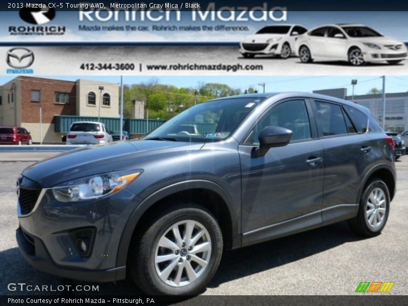 Metropolitan Gray Mica / Black 2013 Mazda CX-5 Touring AWD