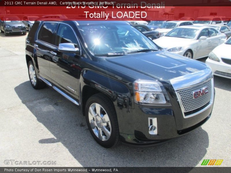 Carbon Black Metallic / Jet Black 2013 GMC Terrain Denali AWD