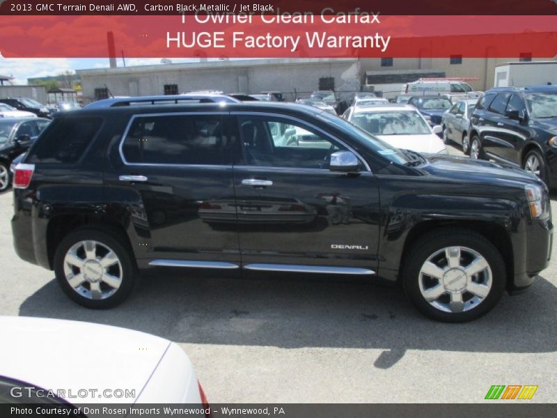 Carbon Black Metallic / Jet Black 2013 GMC Terrain Denali AWD