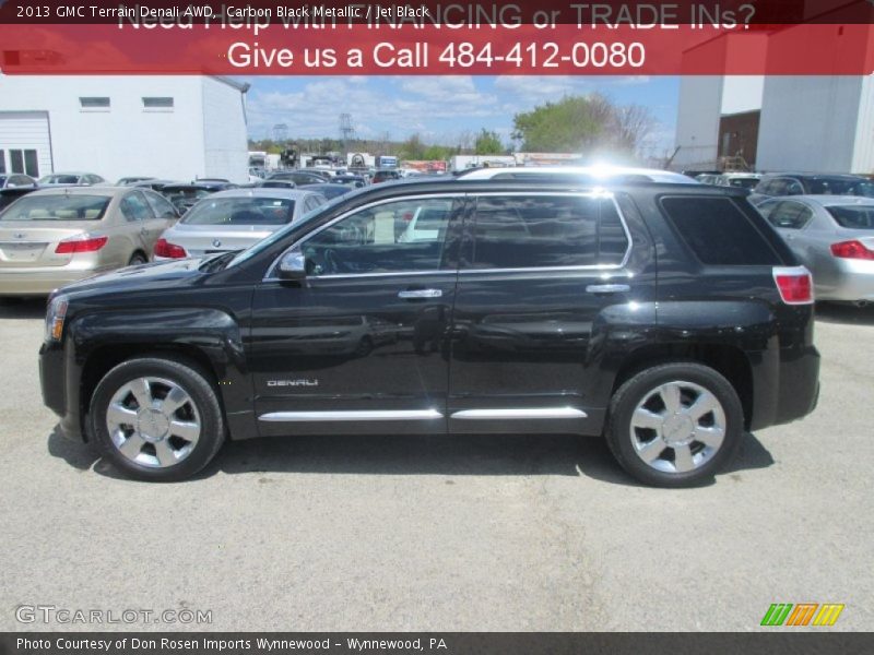 Carbon Black Metallic / Jet Black 2013 GMC Terrain Denali AWD