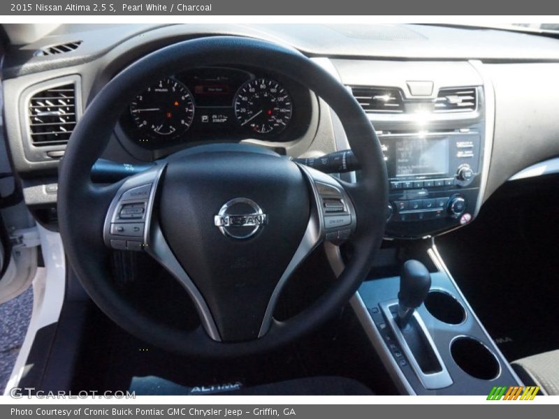 Pearl White / Charcoal 2015 Nissan Altima 2.5 S