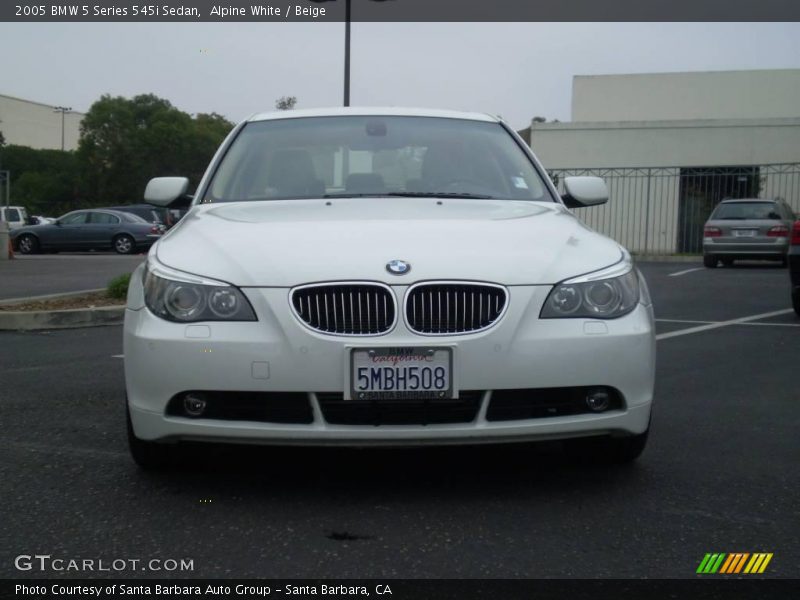 Alpine White / Beige 2005 BMW 5 Series 545i Sedan