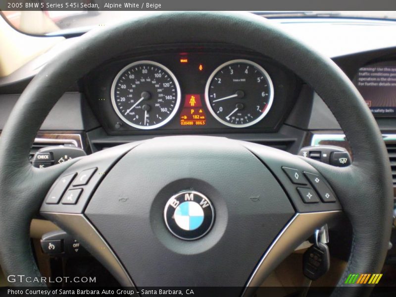 Alpine White / Beige 2005 BMW 5 Series 545i Sedan