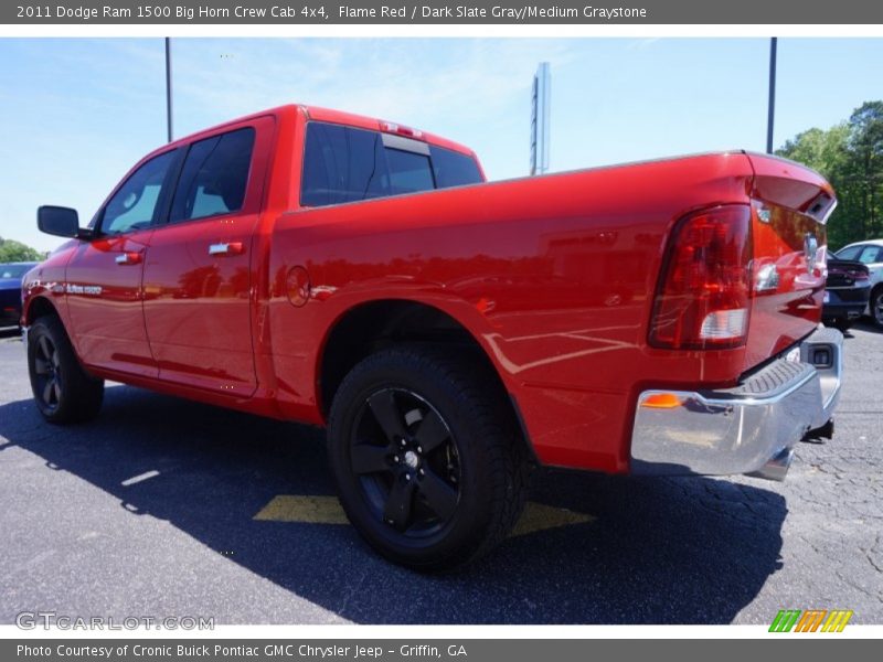 Flame Red / Dark Slate Gray/Medium Graystone 2011 Dodge Ram 1500 Big Horn Crew Cab 4x4