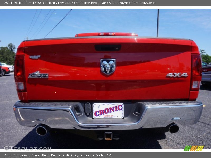 Flame Red / Dark Slate Gray/Medium Graystone 2011 Dodge Ram 1500 Big Horn Crew Cab 4x4