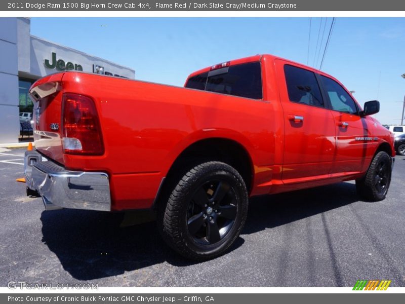 Flame Red / Dark Slate Gray/Medium Graystone 2011 Dodge Ram 1500 Big Horn Crew Cab 4x4