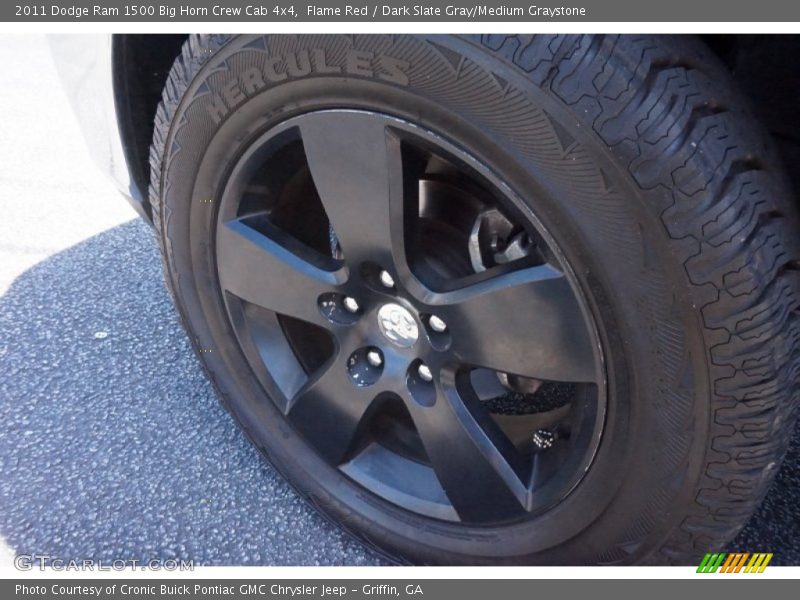 Flame Red / Dark Slate Gray/Medium Graystone 2011 Dodge Ram 1500 Big Horn Crew Cab 4x4