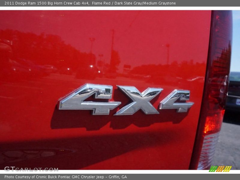 Flame Red / Dark Slate Gray/Medium Graystone 2011 Dodge Ram 1500 Big Horn Crew Cab 4x4
