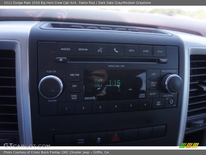 Flame Red / Dark Slate Gray/Medium Graystone 2011 Dodge Ram 1500 Big Horn Crew Cab 4x4