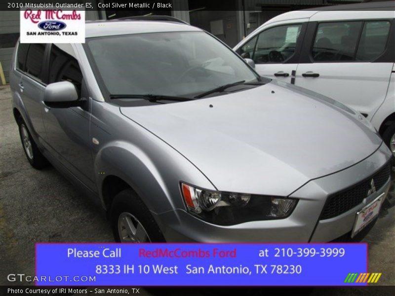 Cool Silver Metallic / Black 2010 Mitsubishi Outlander ES
