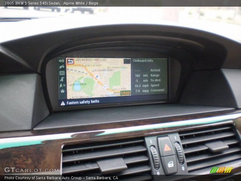 Alpine White / Beige 2005 BMW 5 Series 545i Sedan