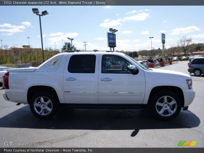 White Diamond Tricoat / Ebony 2012 Chevrolet Avalanche LTZ 4x4