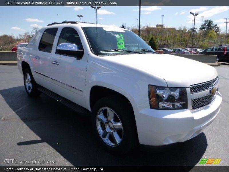 White Diamond Tricoat / Ebony 2012 Chevrolet Avalanche LTZ 4x4