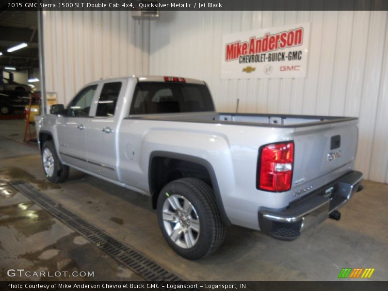 Quicksilver Metallic / Jet Black 2015 GMC Sierra 1500 SLT Double Cab 4x4