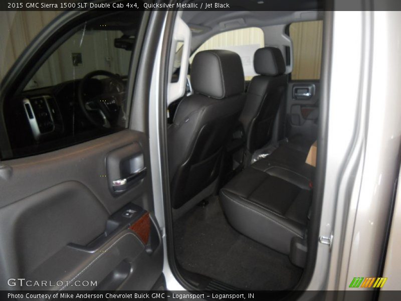 Quicksilver Metallic / Jet Black 2015 GMC Sierra 1500 SLT Double Cab 4x4