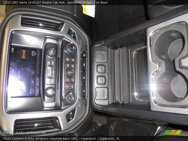 Quicksilver Metallic / Jet Black 2015 GMC Sierra 1500 SLT Double Cab 4x4