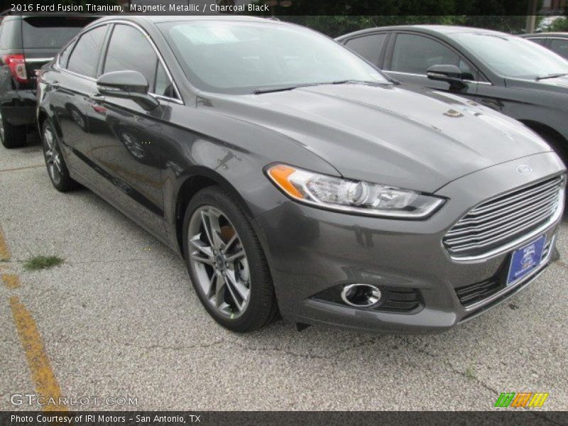 Magnetic Metallic / Charcoal Black 2016 Ford Fusion Titanium