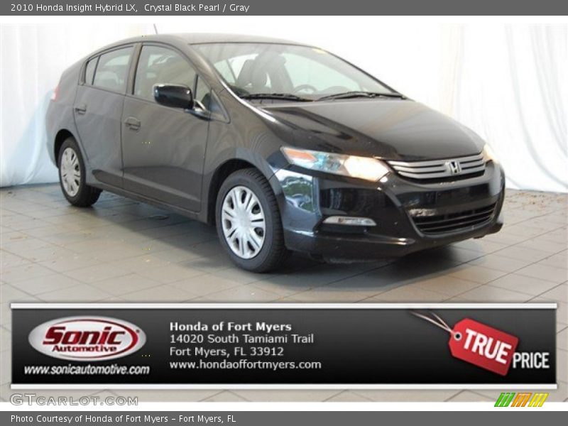 Crystal Black Pearl / Gray 2010 Honda Insight Hybrid LX
