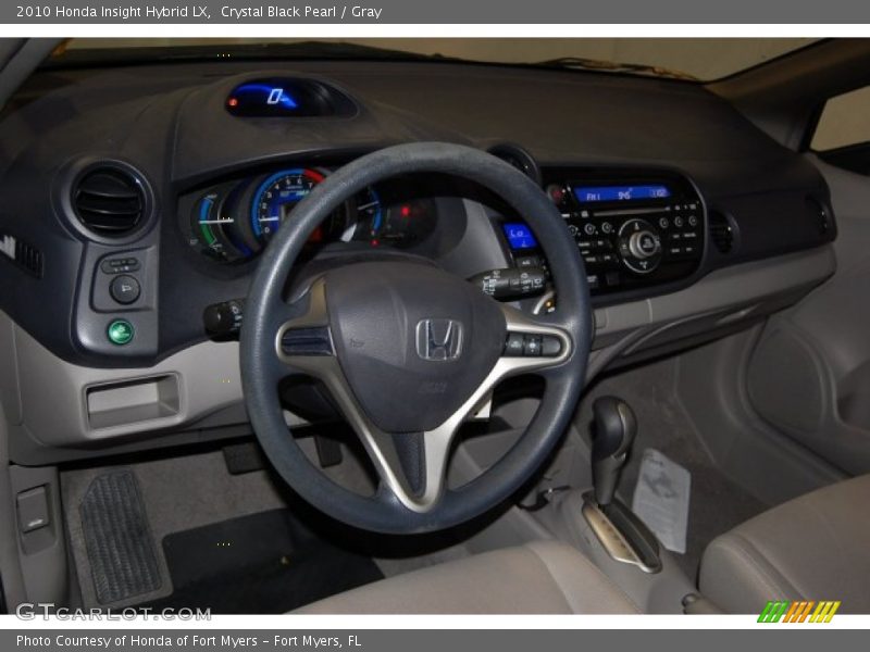Crystal Black Pearl / Gray 2010 Honda Insight Hybrid LX