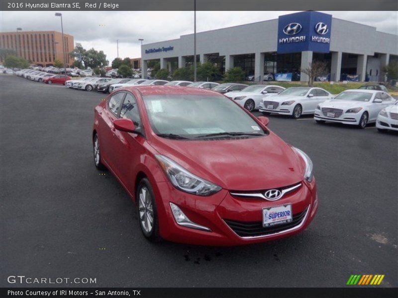 Red / Beige 2016 Hyundai Elantra SE