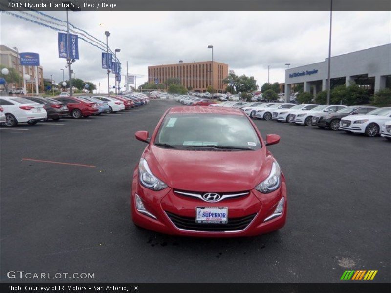Red / Beige 2016 Hyundai Elantra SE