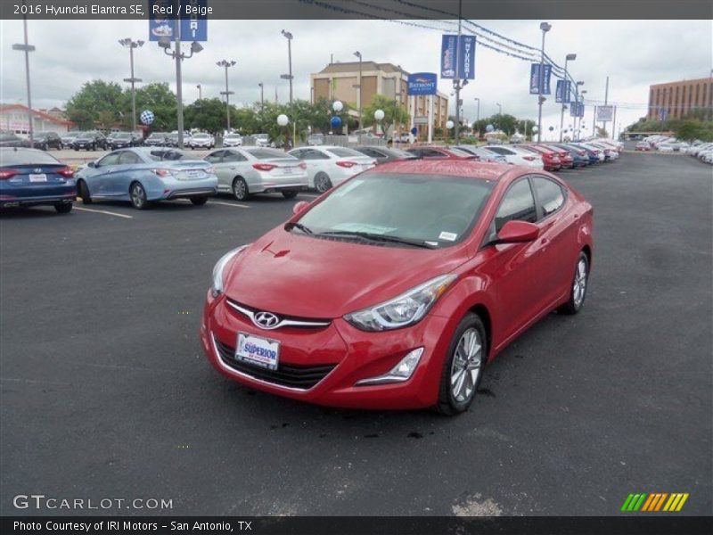 Red / Beige 2016 Hyundai Elantra SE