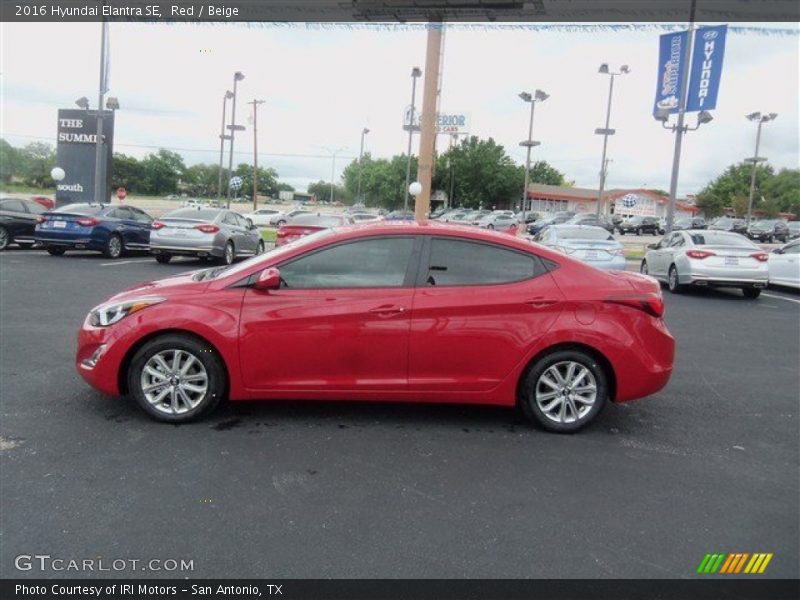 Red / Beige 2016 Hyundai Elantra SE
